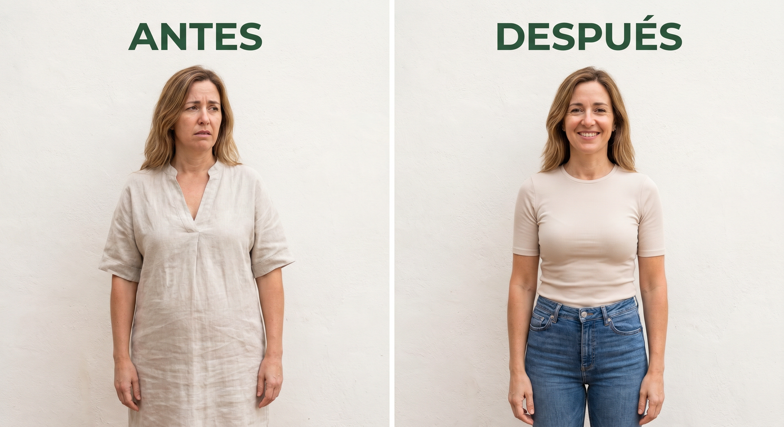 Comparativa antes y después de seguir el protocolo de 21 días